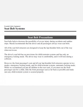 mazda cx-7 2012 owners manual
